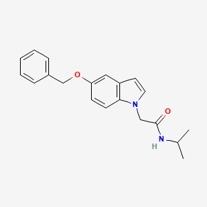 molecular formula C20H22N2O2 B11161013 2-[5-(benzyloxy)-1H-indol-1-yl]-N-(propan-2-yl)acetamide 