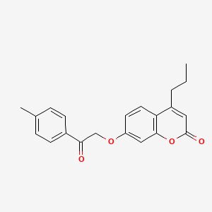 molecular formula C21H20O4 B11161026 7-[2-(4-methylphenyl)-2-oxoethoxy]-4-propyl-2H-chromen-2-one 