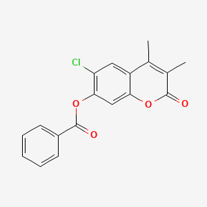 6-chloro-3,4-dimethyl-2-oxo-2H-chromen-7-yl benzoate