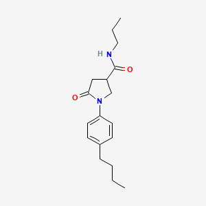 1-(4-butylphenyl)-5-oxo-N-propylpyrrolidine-3-carboxamide