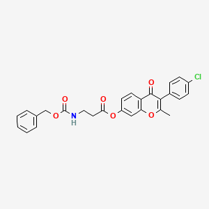 3-(4-chlorophenyl)-2-methyl-4-oxo-4H-chromen-7-yl N-[(benzyloxy)carbonyl]-beta-alaninate