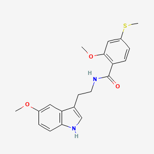 2-methoxy-N-[2-(5-methoxy-1H-indol-3-yl)ethyl]-4-(methylsulfanyl)benzamide