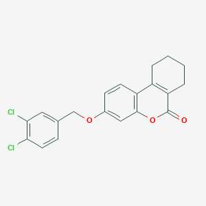 molecular formula C20H16Cl2O3 B11161085 3-[(3,4-dichlorobenzyl)oxy]-7,8,9,10-tetrahydro-6H-benzo[c]chromen-6-one 