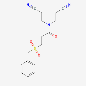 3-(benzylsulfonyl)-N,N-bis(2-cyanoethyl)propanamide