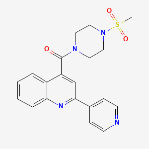 [4-(Methylsulfonyl)piperazino][2-(4-pyridyl)-4-quinolyl]methanone