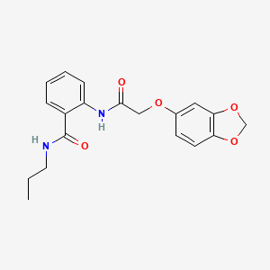 2-{[(1,3-benzodioxol-5-yloxy)acetyl]amino}-N-propylbenzamide