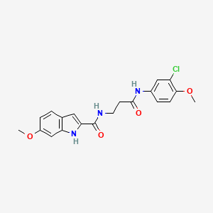 molecular formula C20H20ClN3O4 B11161135 N~2~-[3-(3-chloro-4-methoxyanilino)-3-oxopropyl]-6-methoxy-1H-indole-2-carboxamide 