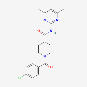 1-[(4-chlorophenyl)carbonyl]-N-(4,6-dimethylpyrimidin-2-yl)piperidine-4-carboxamide