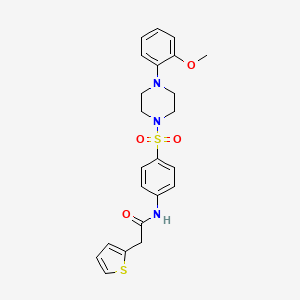 N-(4-{[4-(2-methoxyphenyl)piperazin-1-yl]sulfonyl}phenyl)-2-(thiophen-2-yl)acetamide