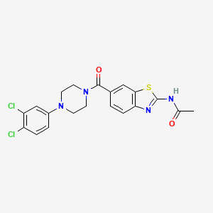 N~1~-(6-{[4-(3,4-dichlorophenyl)piperazino]carbonyl}-1,3-benzothiazol-2-yl)acetamide