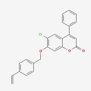 6-chloro-7-[(4-ethenylbenzyl)oxy]-4-phenyl-2H-chromen-2-one