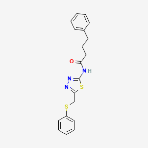 4-phenyl-N-{5-[(phenylsulfanyl)methyl]-1,3,4-thiadiazol-2-yl}butanamide