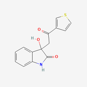 3-hydroxy-3-[2-oxo-2-(thiophen-3-yl)ethyl]-1,3-dihydro-2H-indol-2-one