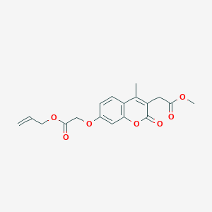 molecular formula C18H18O7 B11161207 methyl {7-[2-(allyloxy)-2-oxoethoxy]-4-methyl-2-oxo-2H-chromen-3-yl}acetate 