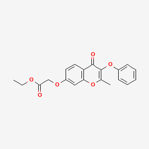 ethyl 2-[(2-methyl-4-oxo-3-phenoxy-4H-chromen-7-yl)oxy]acetate