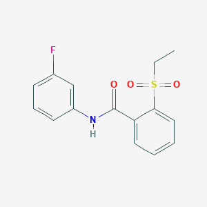 2-(ethylsulfonyl)-N-(3-fluorophenyl)benzamide