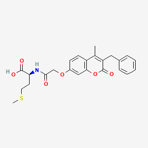 molecular formula C24H25NO6S B11161219 N-{[(3-benzyl-4-methyl-2-oxo-2H-chromen-7-yl)oxy]acetyl}-L-methionine 