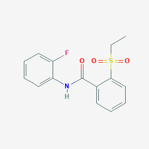 molecular formula C15H14FNO3S B11161228 2-(ethylsulfonyl)-N-(2-fluorophenyl)benzamide 