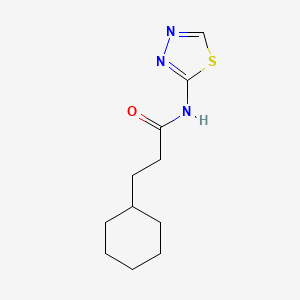 3-cyclohexyl-N-(1,3,4-thiadiazol-2-yl)propanamide