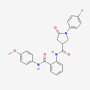 1-(4-fluorophenyl)-N-{2-[(4-methoxyphenyl)carbamoyl]phenyl}-5-oxopyrrolidine-3-carboxamide