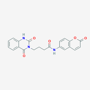 4-(2,4-dioxo-1,4-dihydroquinazolin-3(2H)-yl)-N-(2-oxo-2H-chromen-6-yl)butanamide