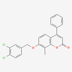 7-[(3,4-dichlorophenyl)methoxy]-8-methyl-4-phenyl-2H-chromen-2-one