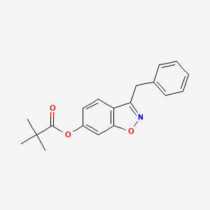 molecular formula C19H19NO3 B11161271 3-Benzyl-1,2-benzisoxazol-6-yl pivalate 