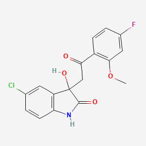 5-chloro-3-[2-(4-fluoro-2-methoxyphenyl)-2-oxoethyl]-3-hydroxy-1,3-dihydro-2H-indol-2-one