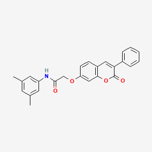 molecular formula C25H21NO4 B11161288 N-(3,5-dimethylphenyl)-2-[(2-oxo-3-phenyl-2H-chromen-7-yl)oxy]acetamide 