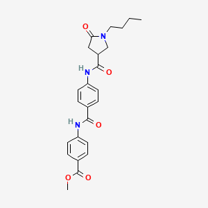 Methyl 4-{[(4-{[(1-butyl-5-oxopyrrolidin-3-yl)carbonyl]amino}phenyl)carbonyl]amino}benzoate