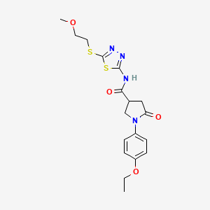 1-(4-ethoxyphenyl)-N-{5-[(2-methoxyethyl)sulfanyl]-1,3,4-thiadiazol-2-yl}-5-oxopyrrolidine-3-carboxamide