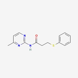 N-(4-methylpyrimidin-2-yl)-3-(phenylsulfanyl)propanamide