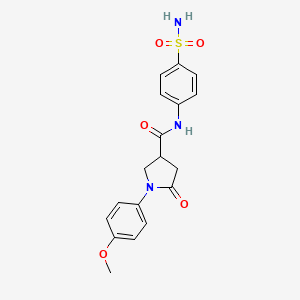 1-(4-methoxyphenyl)-5-oxo-N-(4-sulfamoylphenyl)pyrrolidine-3-carboxamide