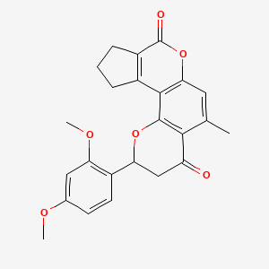 2-(2,4-dimethoxyphenyl)-5-methyl-10,11-dihydro-2H-cyclopenta[c]pyrano[2,3-f]chromene-4,8(3H,9H)-dione