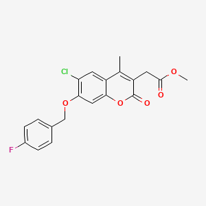 methyl {6-chloro-7-[(4-fluorobenzyl)oxy]-4-methyl-2-oxo-2H-chromen-3-yl}acetate