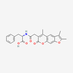 N-[(2,3,5-trimethyl-7-oxo-7H-furo[3,2-g]chromen-6-yl)acetyl]-L-phenylalanine