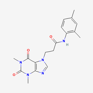 3-(1,3-dimethyl-2,6-dioxo-1,2,3,6-tetrahydro-7H-purin-7-yl)-N-(2,4-dimethylphenyl)propanamide