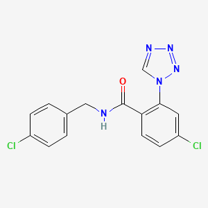 4-chloro-N-(4-chlorobenzyl)-2-(1H-tetrazol-1-yl)benzamide