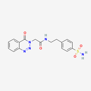 molecular formula C17H17N5O4S B11161475 N-[4-(aminosulfonyl)phenethyl]-2-[4-oxo-1,2,3-benzotriazin-3(4H)-yl]acetamide 