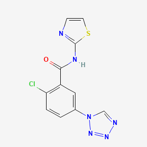 2-chloro-5-(1H-tetrazol-1-yl)-N-(1,3-thiazol-2-yl)benzamide