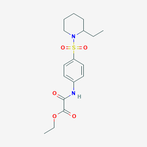 molecular formula C17H24N2O5S B11161482 Ethyl ({4-[(2-ethylpiperidin-1-yl)sulfonyl]phenyl}amino)(oxo)acetate 