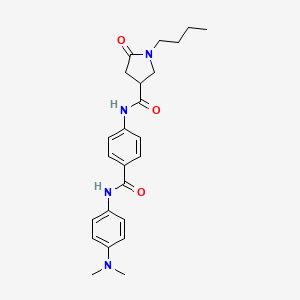 molecular formula C24H30N4O3 B11161489 1-butyl-N-(4-{[4-(dimethylamino)phenyl]carbamoyl}phenyl)-5-oxopyrrolidine-3-carboxamide 