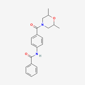 N-{4-[(2,6-dimethylmorpholin-4-yl)carbonyl]phenyl}benzamide