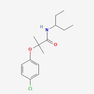 2-(4-chlorophenoxy)-2-methyl-N-(pentan-3-yl)propanamide