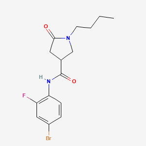 N-(4-bromo-2-fluorophenyl)-1-butyl-5-oxopyrrolidine-3-carboxamide