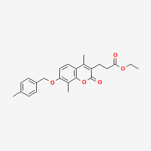 ethyl 3-{4,8-dimethyl-7-[(4-methylbenzyl)oxy]-2-oxo-2H-chromen-3-yl}propanoate