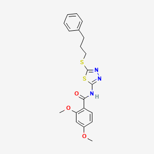 2,4-dimethoxy-N-{5-[(3-phenylpropyl)sulfanyl]-1,3,4-thiadiazol-2-yl}benzamide