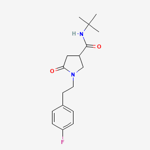 molecular formula C17H23FN2O2 B11161555 N-tert-butyl-1-[2-(4-fluorophenyl)ethyl]-5-oxopyrrolidine-3-carboxamide 