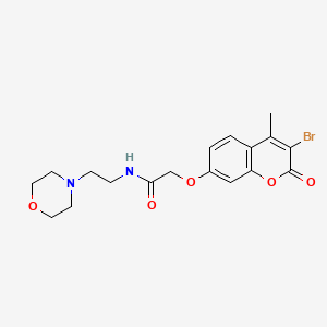 2-[(3-bromo-4-methyl-2-oxo-2H-chromen-7-yl)oxy]-N~1~-(2-morpholinoethyl)acetamide