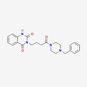 molecular formula C23H26N4O3 B11161564 3-(4-(4-benzylpiperazin-1-yl)-4-oxobutyl)quinazoline-2,4(1H,3H)-dione 